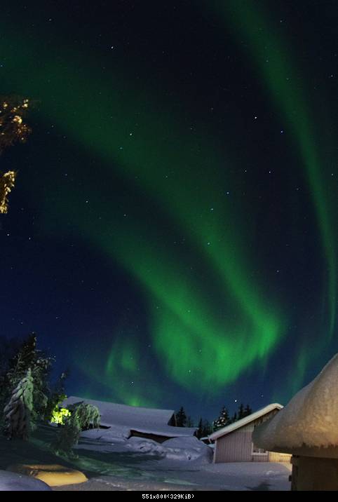 Northern Lights Jan 2013 Lappland Sweden